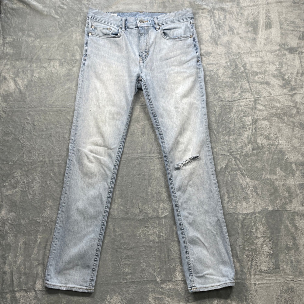 Banana Republic Slim Fit Light‎ Wash Distressed Denim Jeans Mens 31W 32L